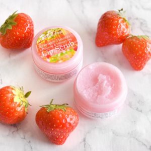 Rosa leppeskubb med jordbær smak