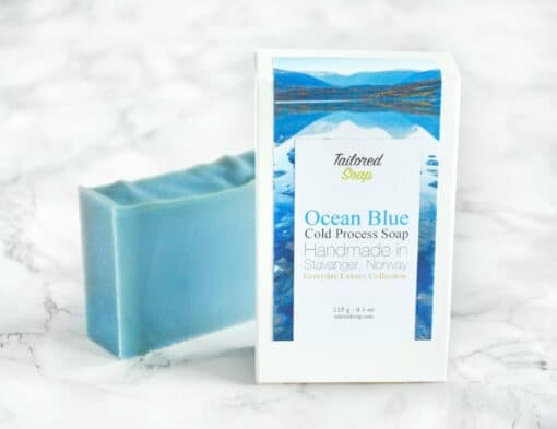 Blå kaldprosess såpe med hav duft
