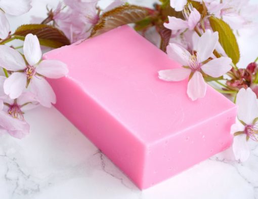 Rosa kaldprosess såpe med kirsebær duft